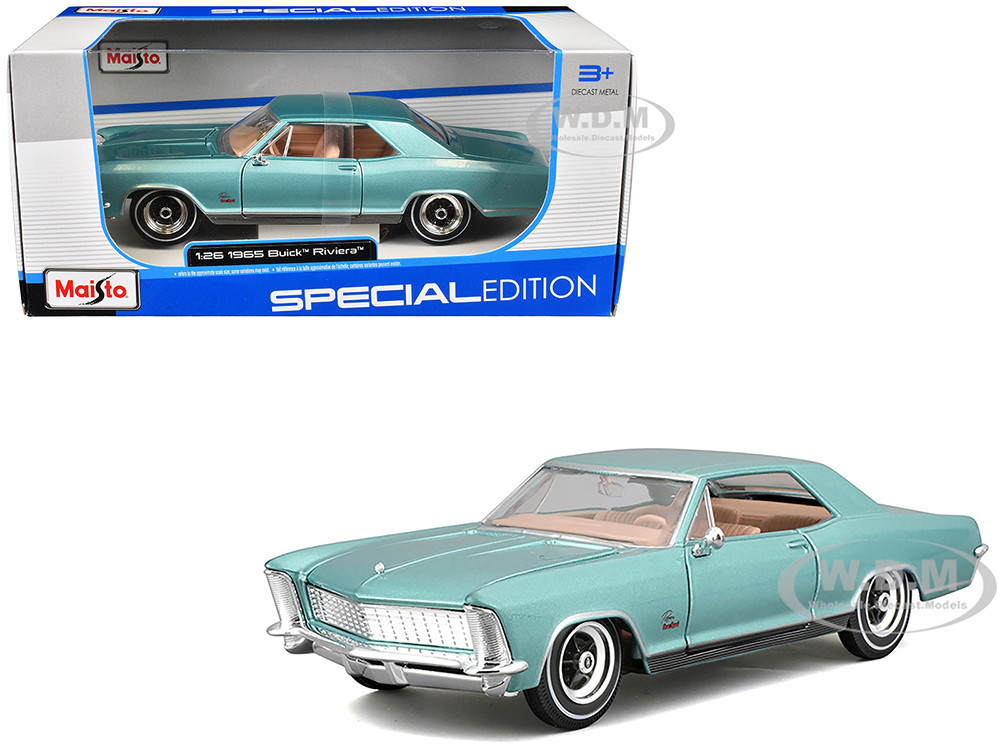 Maisto 1965 Buick Riviera Gran Sport Light Blue Metallic "Special Edition" Series 1/26 Diecast Model Car by Maisto