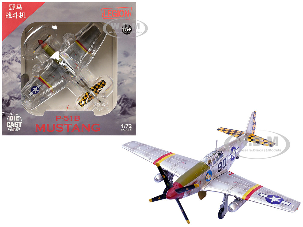North American P-51B Mustang Aircraft "Sweet Clara II, 319th Fighter Squadron, 325th Fighter Group" (1944) United States Army Air Forces 1/72 Diecast