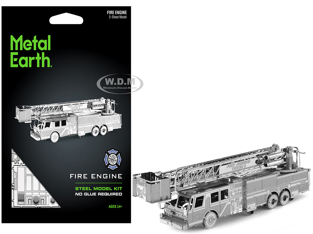 Metal Earth Model Kit Fire Engine "Fort Johnson Tower 6" (Moderate Difficulty) Steel Model by Metal Earth