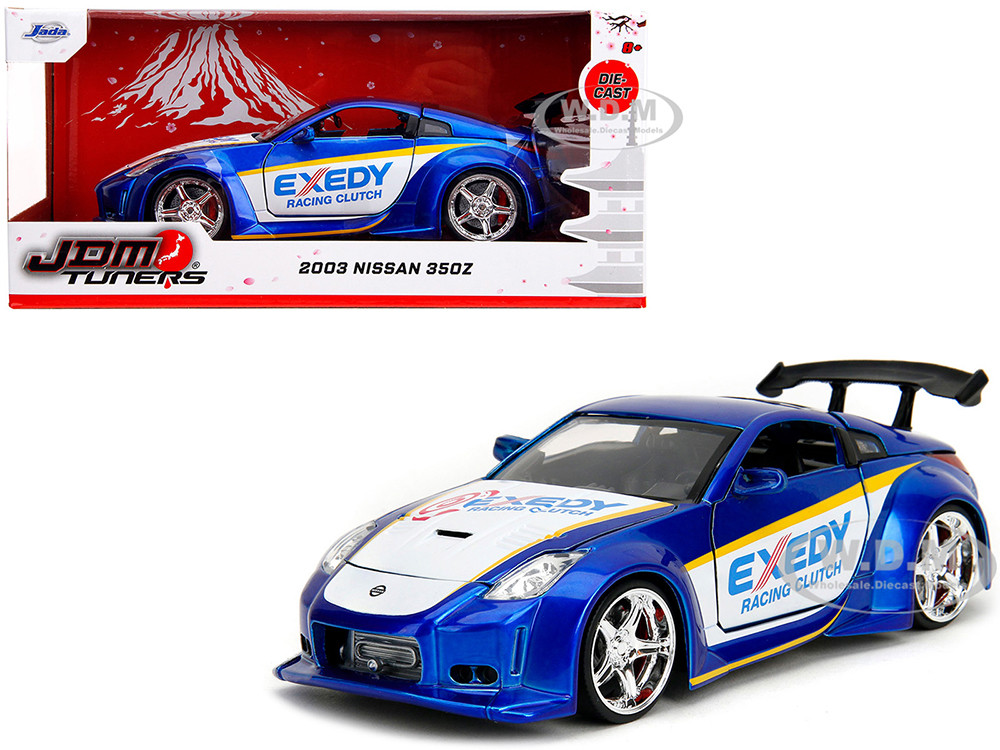 2003 Nissan 350Z "Exedy Racing Clutch" Candy and "JDM Tuners" Series White 1:24 model Jada