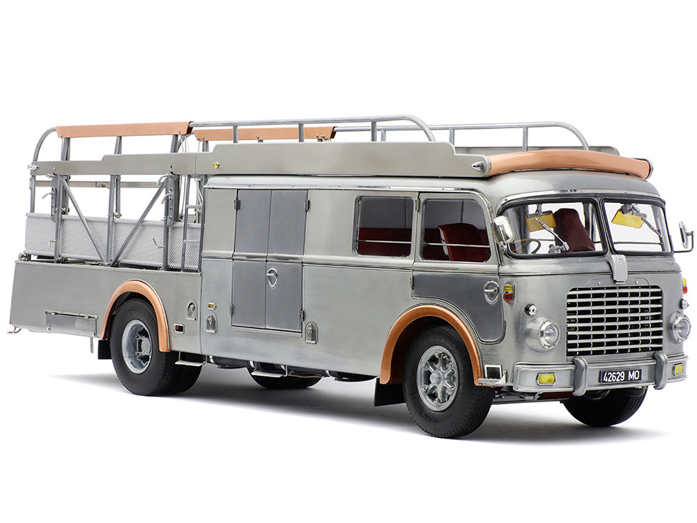 Cmc 1:18 Fiat 642 RN2 Bartoletti Car Transporter Raw Metal Clear Finish Limited Edition to 500 pieces Worldwide 1/18 Diecast Model Car by CMC