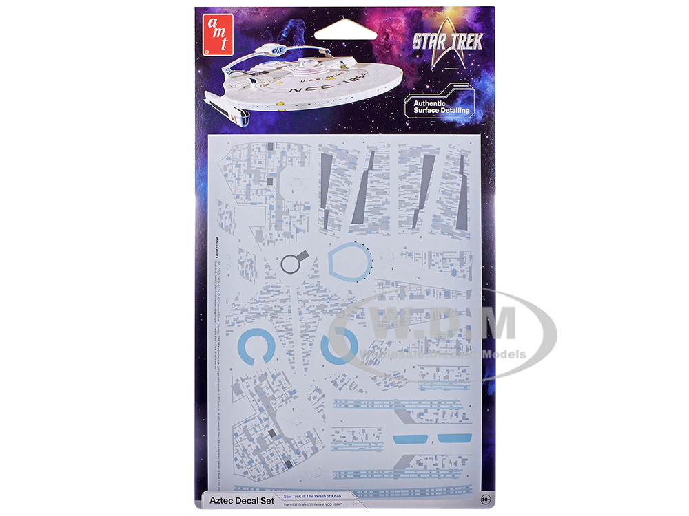 U.S.S. Reliant NCC-1864 Aztec Decal Set "Star Trek II: The Wrath of Khan" (1982) Movie 1/537 Scale by AMT
