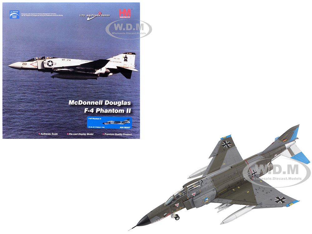McDonnell Douglas F-4F Phantom II Fighter-Bomber Aircraft "Jagdgeschwader 74 (JG 74), Molders" (1982) German Luftwaffe "Air Power Series" 1/72 Diecast