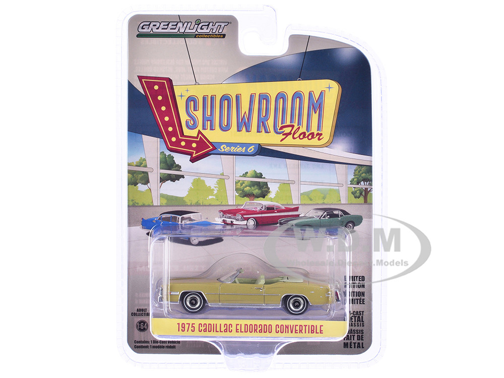 1975 Cadillac Eldorado Convertible Florentine Firemist "Showroom Floor" Series 6 Gold 1:64 model Greenlight