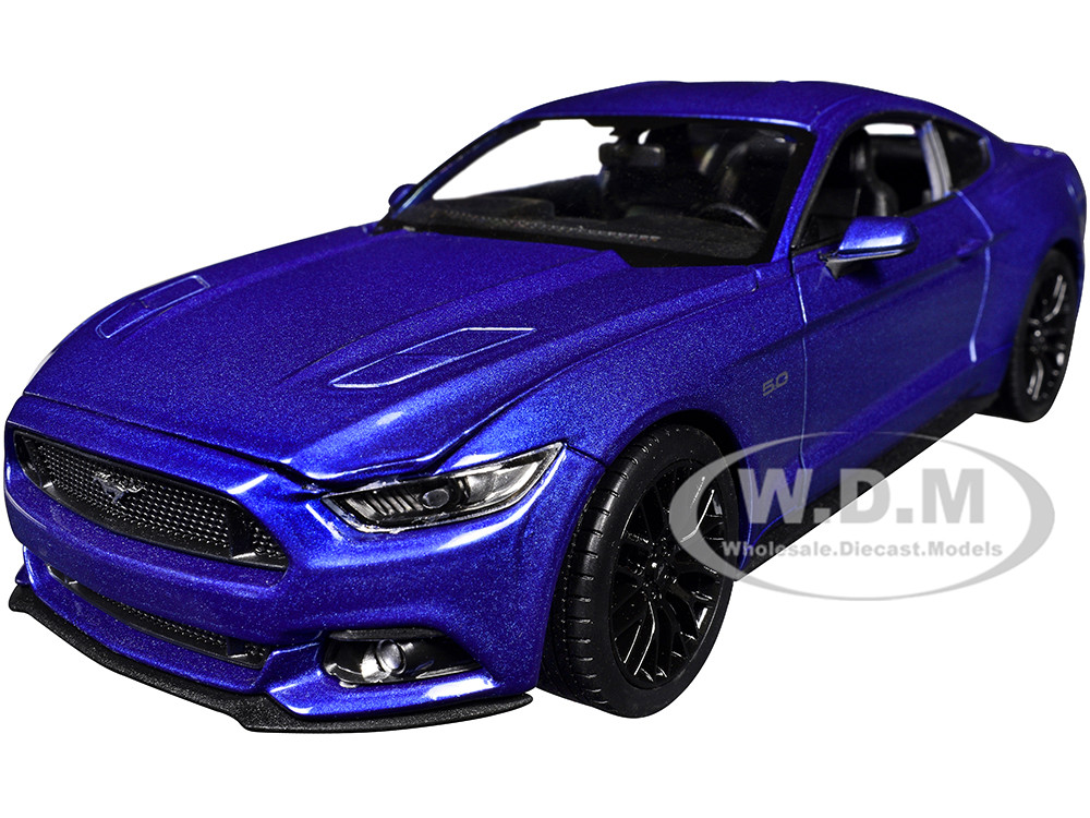 Welly 1:24 2015 Ford Mustang GT 5.0 Blue Metallic "NEX Models" Series 1/24 Diecast Model Car by Welly