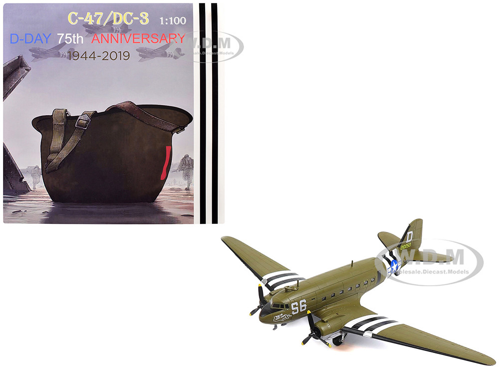Douglas C-47 Skytrain Transport Aircraft "Night Fright, 79th Troop Carrier Squadron, 436th Troop Carrier Group, D-Day" (1944) United States Army Air F
