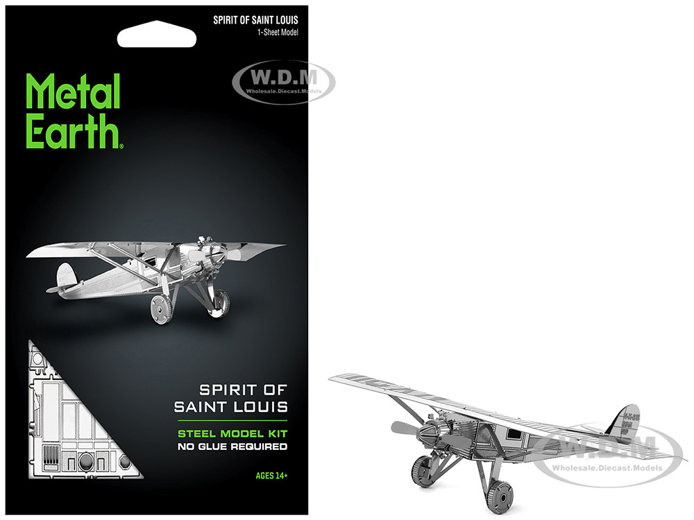 Metal Earth Model Kit Spirit Of Saint Louis Monoplane Aircraft (Moderate Difficulty) Steel Model by Metal Earth