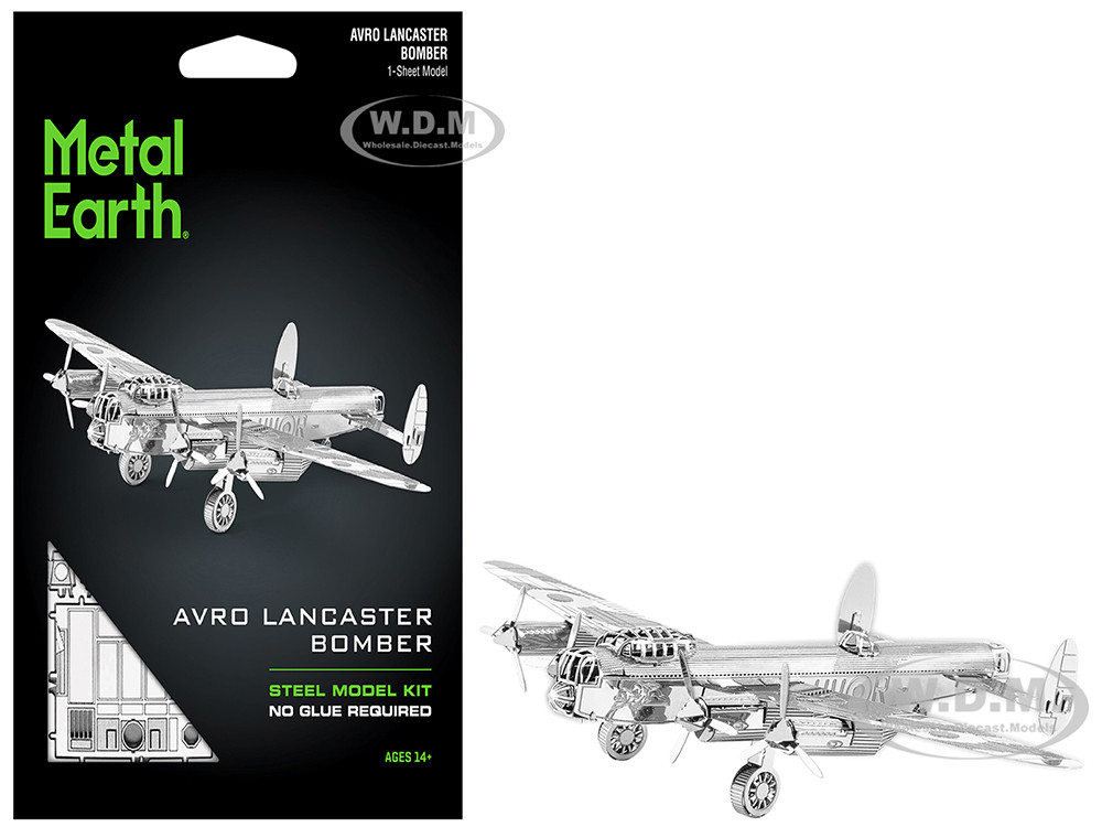Metal Earth Model Kit Avro Lancaster Bomber Aircraft "Royal Air Force" (Moderate Difficulty) Steel Model by Metal Earth