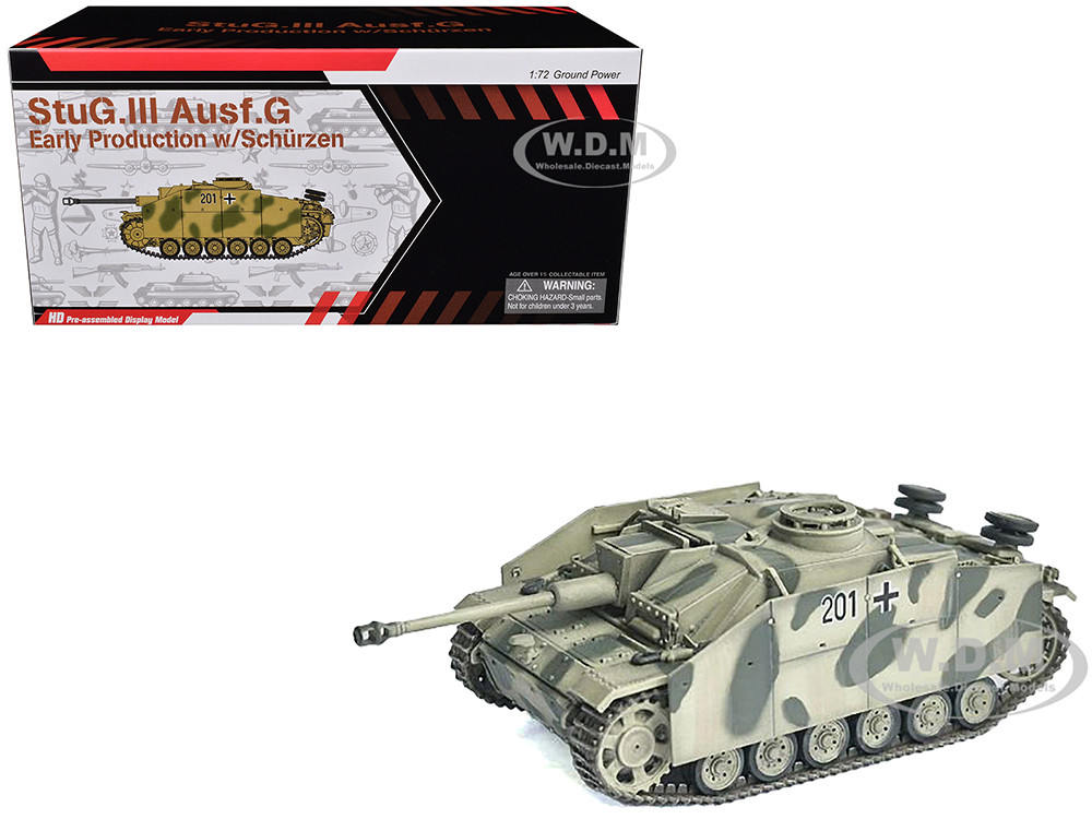 Germany StuG.III Ausf.G Early Production Tank with Schurzen #201 "StuG Brigade 242, Italy" (1943) "NEO Dragon Armor" Series 1/72 Plastic Model by Drag