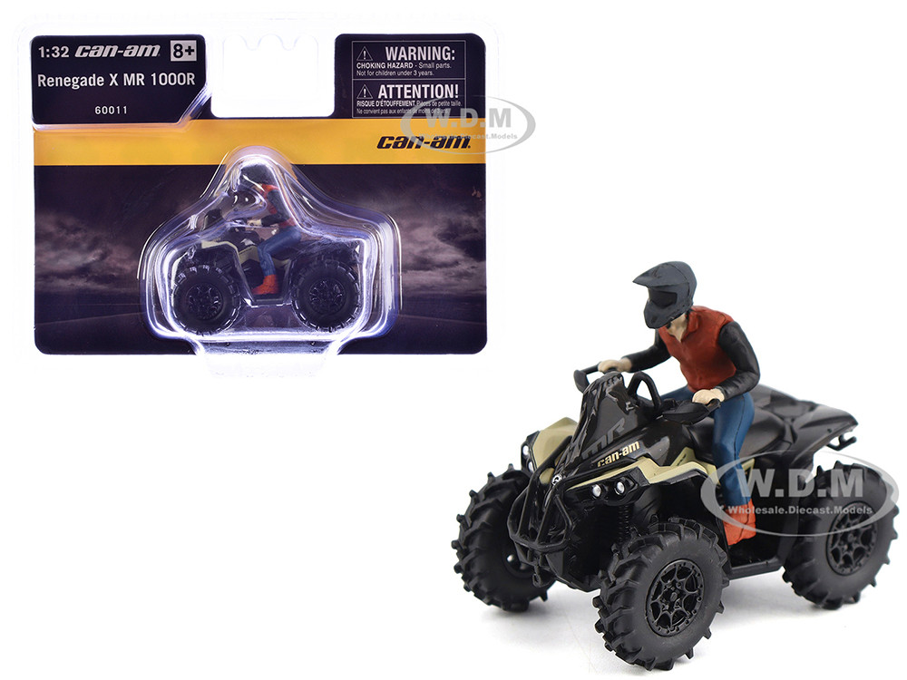 Can-Am Renegade X MR 1000R ATV Desert Tan with Driver Figure 1/32 Diecast Model by BRP Models