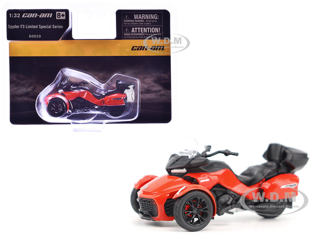 Brp Models 1:32 Can-Am Spyder F3 Limited Special Series 3-Wheel Motorcycle Viper Red 1/32 Diecast Model by BRP Models