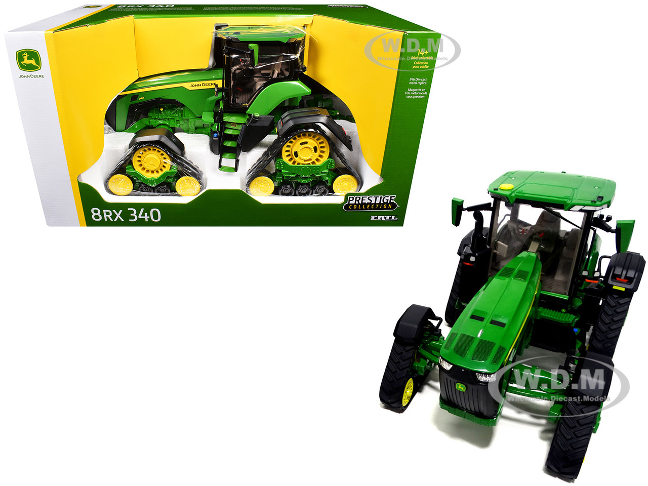 Ertl Tomy John Deere 8RX 340 Track-Type Tractor Green "Prestige Collection" 1/16 Diecast Model by ERTL TOMY