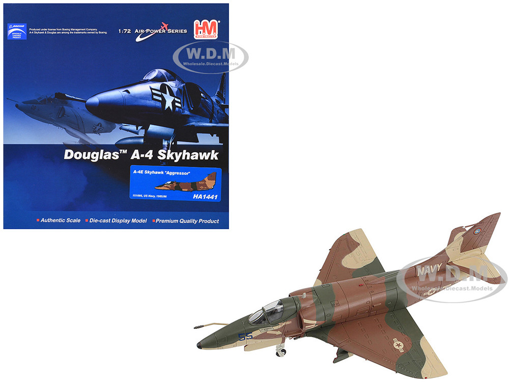 Douglas A-4E Skyhawk Aircraft "Aggressor, 151095" (1985/6) United States Navy "Air Power Series" 1/72 Diecast Model by Hobby Master