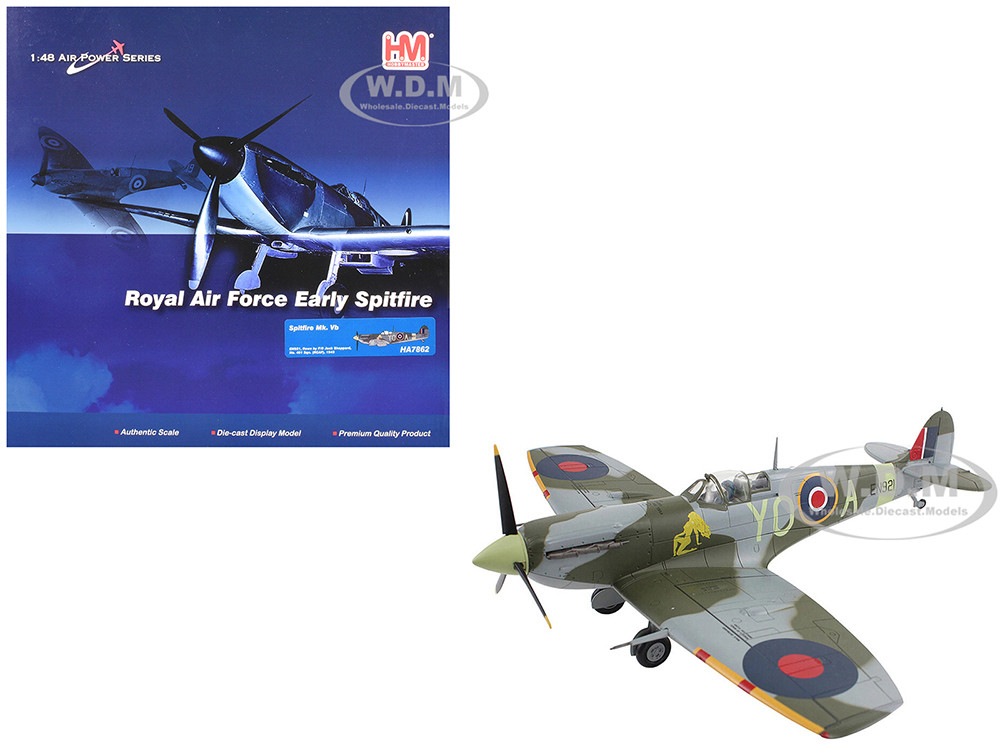 Supermarine Spitfire Mk Vb Fighter Aircraft "EN921, Flying Officer Jack Sheppard, No. 401 Squadron" (1943) Royal Canadian Air Force "Air Power Series"