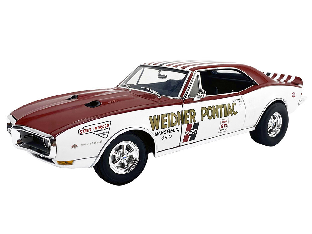 1968 Pontiac Firebird "First Ram Air II - Weidner " and Stripes Limited Edition to 306 pieces Worldwide White 1:18 model Acme