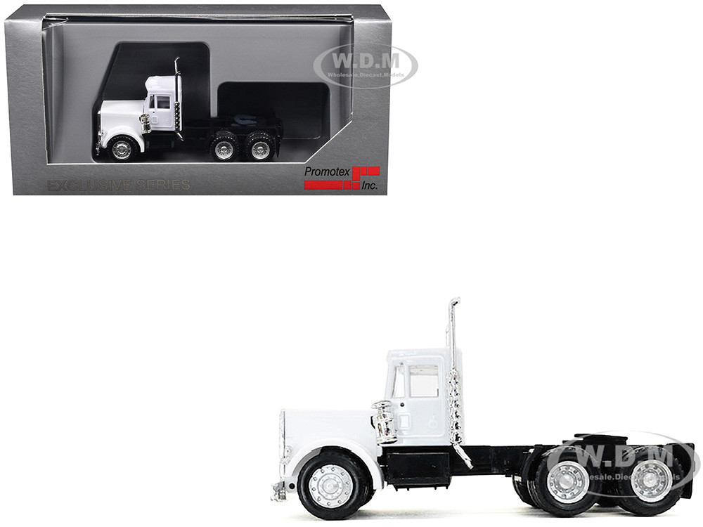 Promotex 1:87 Peterbilt Short Day Cab White 1/87 (HO) Plastic Model Car by Promotex
