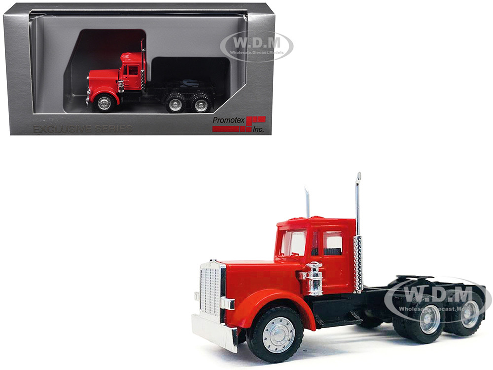 Peterbilt Short Day Cab Updated Grill (HO) Plastic Red 1:87 diecast model Promotex