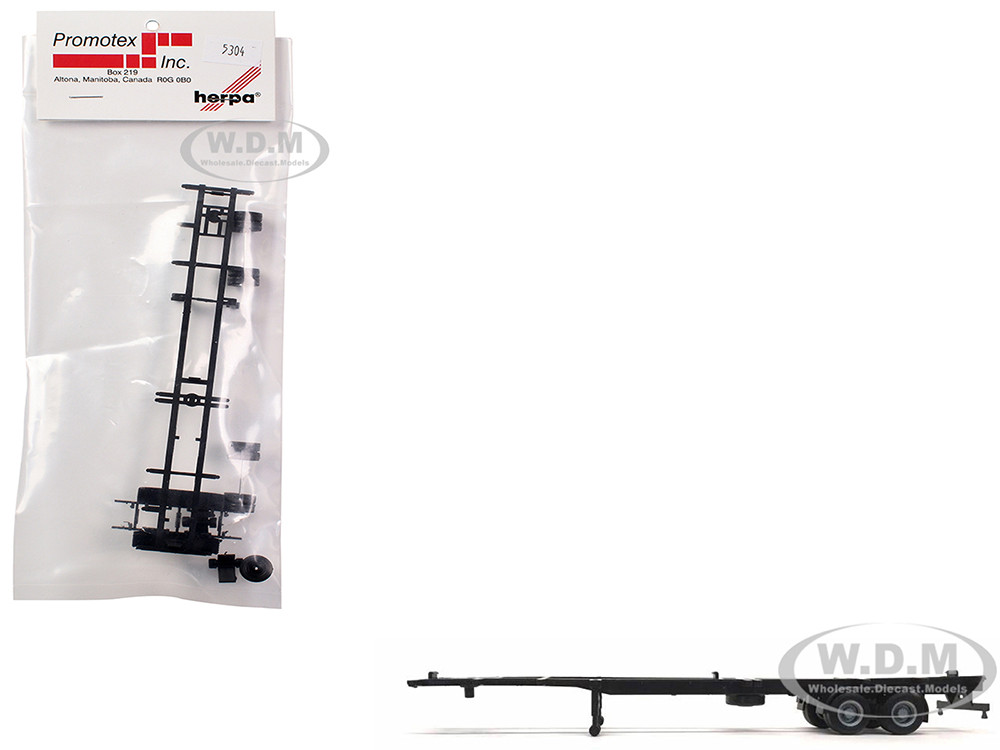 Promotex 1:87 Container Chassis for 2-Axle 48ft Trailer 1/87 (HO) Plastic Model by Promotex
