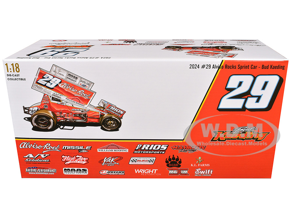 Winged Sprint Car #29 Bud Kaeding "Missile Motorsports" BK Motorsports (2024) 1/18 Diecast Model Car by ACME