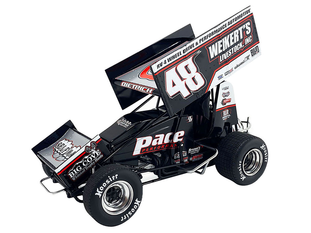 Winged Sprint Car #48 Danny Dietrich "Weikert's Livestock Inc." Gary Kauffman Racing (2024) 1/18 Diecast Model Car by ACME