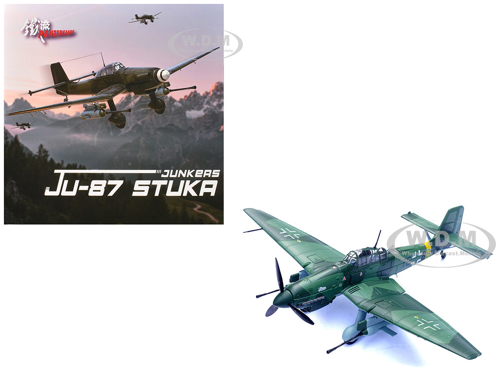 Junkers Ju 87G2 Stuka Bomber Aircraft "10.(Pz)/SG 2 Immelmann, T6+BB, Oberst Hans-Ulrich Rudel, Romania" (1944) German Luftwaffe "Wing" Series 1/72 Di