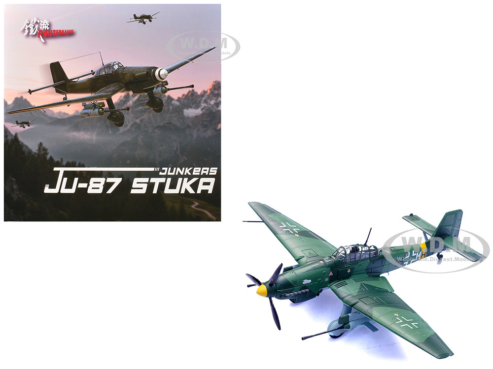 Junkers Ju 87G1 Stuka Bomber Aircraft "10.(Pz)/SG 2 Immelmann, GS+MH, Dubno, Ukraine" (1944) German Luftwaffe "Wing" Series 1/72 Diecast Model by Panz