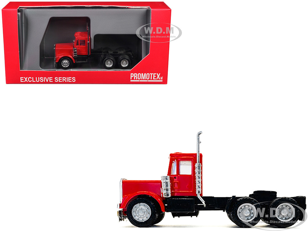 Kenworth W900 Short Day Cab New Version Red 187 HO Plastic Model Car by Promotex