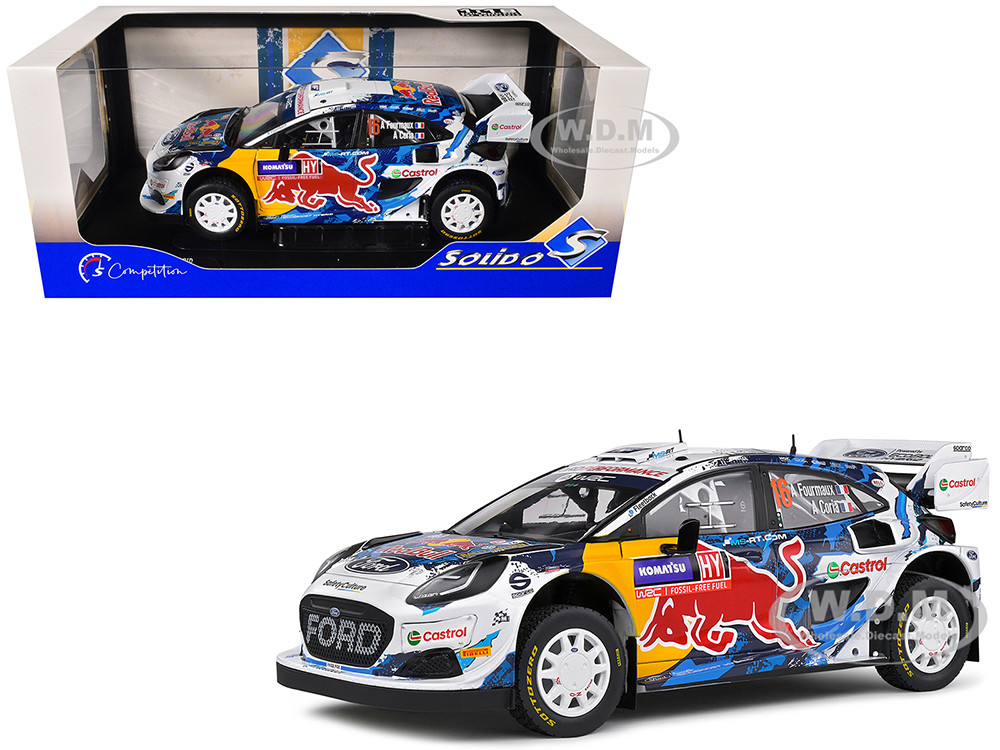 Ford Puma Rally1 Hybrid #16 Adrien Fourmaux - Alexandre Coria 3rd Place "Rally Sweden" (2024) "Competition" Series 1/18 Diecast Model Car by Solido