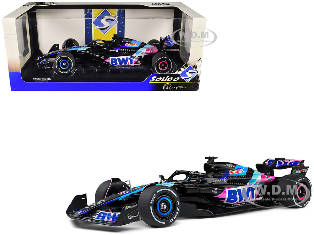 Alpine A524 Presentation Edition "BWT" "Formula One F1 World Championship" (2024) "Competition" Series 1/18 Diecast Model Car by Solido