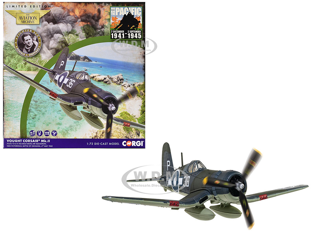 Vought Corsair Mk. II Fighter Aircraft "JT537, 1836 Naval Air Squadron, HMS Victorious, Battle of Okinawa" (1945) British Royal Navy Fleet Air Arm "Th