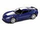 2018 Chevrolet Corvette Grand Sport Admiral Blue with White Stripe Sports Cars Series 1/64 Diecast Model Car Auto World 64452-AWSP176B