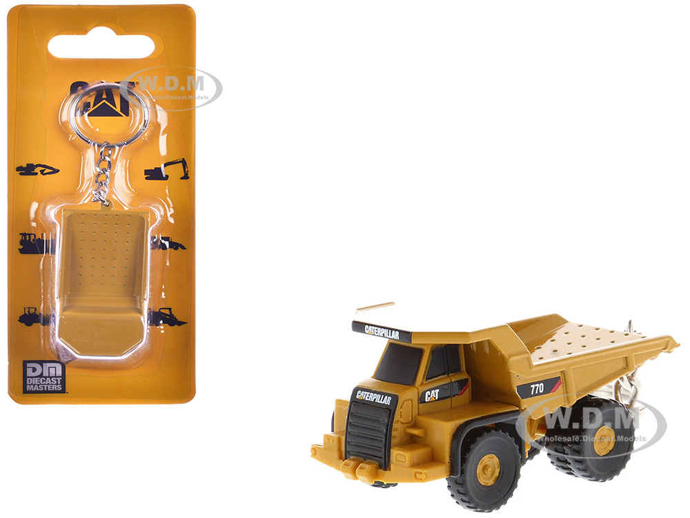 Diecast Masters CAT Caterpillar 770 Off-Highway Truck Keychain Yellow Diecast Model by Diecast Masters