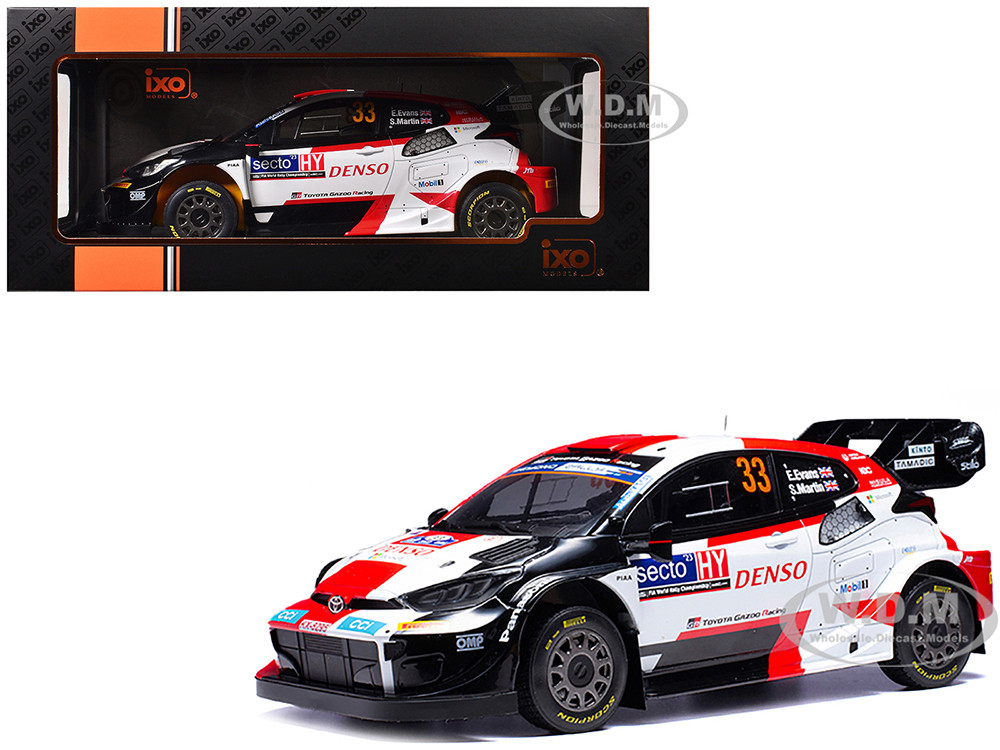 Toyota GR Yaris Rally1 Hybrid #33 Elfyn Evans - Scott Martin Winner "Rally Finland" (2023) 1/18 Diecast Model Car by IXO Models