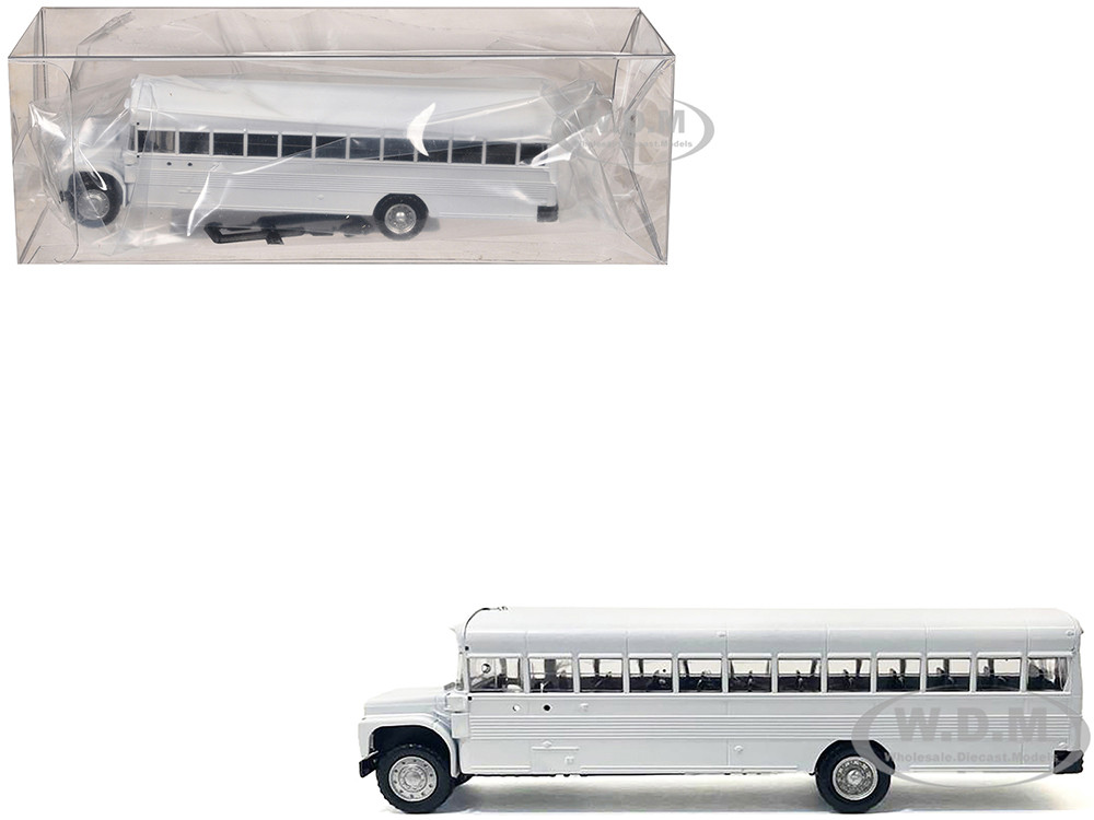 Promotex 1:87 School Bus White 1/87 (HO) Plastic Model by Promotex