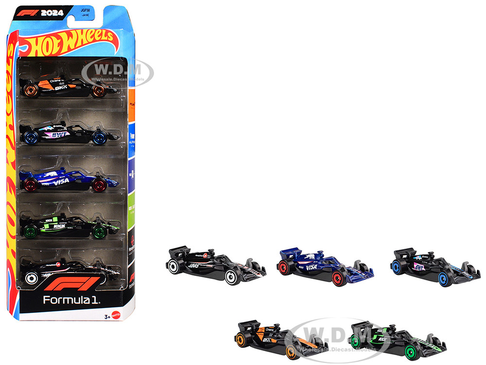 Hot Wheels 2024 Formula 1 World Championship 5 piece Set Diecast Model Cars by Hot Wheels