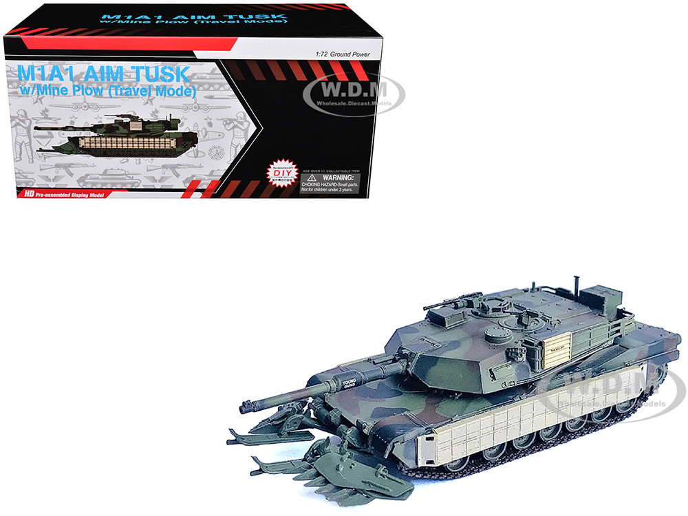 United States M1A1 AIM TUSK (Tank Urban Survival Kit) with Mine Plow (Travel Mode) "United States Marine Corps, 8th Tank Battalion, II MED, Iraq" (200