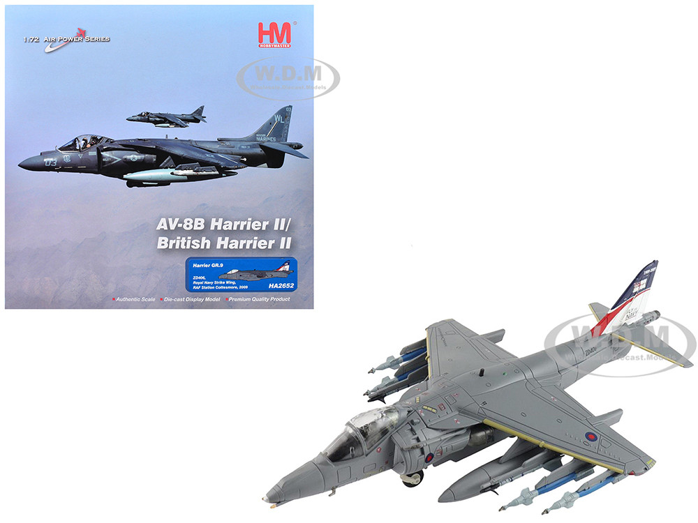 British Aerospace Harrier GR.9 Aircraft "ZD406, Royal Navy Strike Wing, RAF Station Cottesmore" (2009) British Royal Air Force/Navy "Air Power Series"