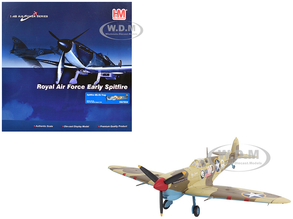 Supermarine Spitfire Mk.Vb Trop Fighter Aircraft "ER570, 4th Fighter Squadron, 52nd Fighter Group" (1943) Mediterranean Allied Coastal Air Force "Air