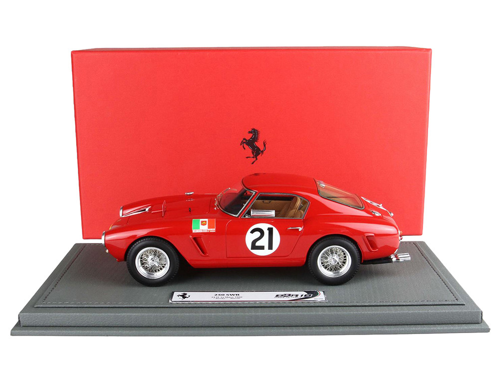 Ferrari 250 SWB #21 "Beurlys" (Jean Blaton) - Lucien Bianchi "24 Hours of Le Mans" (1960) with DISPLAY CASE Limited Edition to 200 pieces Worldwide 1/