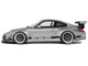 2024 Porsche 911 RWB Abu Silver Metallic with Black Hood 1/18 Model Car GT Spirit GT483