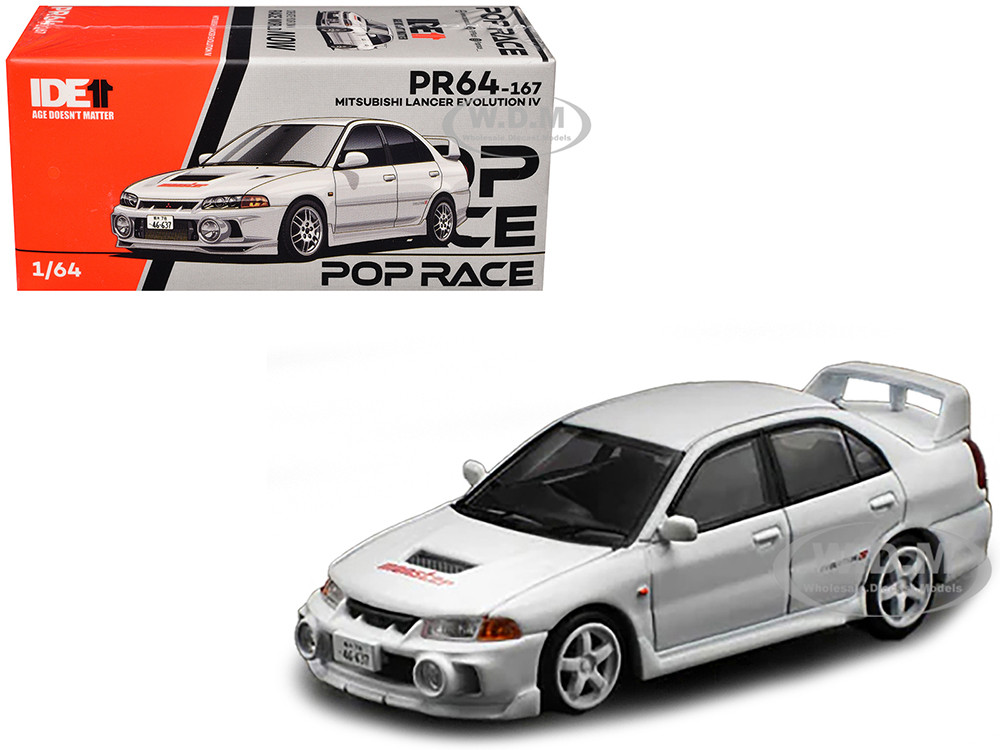 Mitsubishi Lancer Evolution IV RHD (Right Hand Drive) White "Indonesia Diecast Expo 2024 Exclusive" 1/64 Diecast Model Car by Pop Race