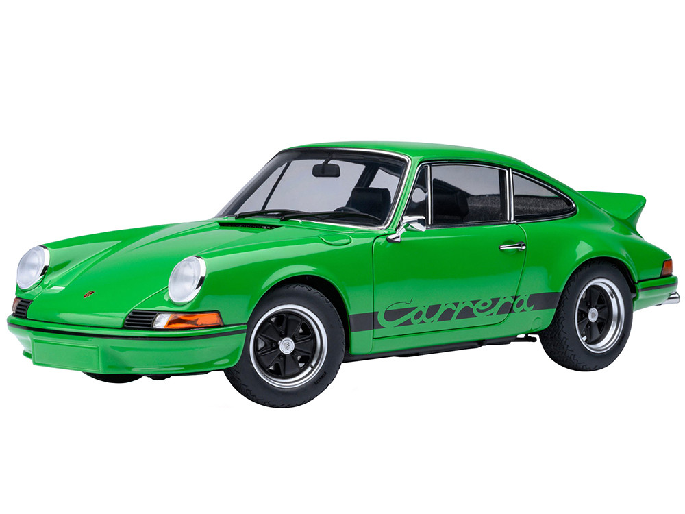Porsche 911 Carrera 2.7 RS Viper Green with Black Stripes and Wheels 1/18 Model Car by Autoart