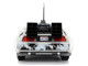 DMC DeLorean Time Machine Brushed Metal Frost Version with Lights Back to the Future 1985 Movie Hollywood Rides Series 1/24 Diecast Model Car Jada 36145