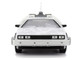 DMC DeLorean Time Machine Brushed Metal Frost Version with Lights Back to the Future 1985 Movie Hollywood Rides Series 1/24 Diecast Model Car Jada 36145