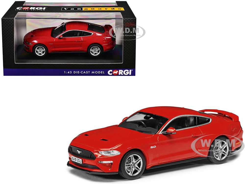 Ford Mustang Mk6 GT Fastback 5.0 RHD (Right Hand Drive) Race Red "Vanguards" Series 1/43 Diecast Model Car by Corgi