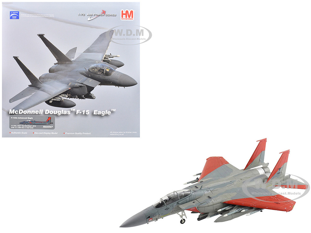 Hobby Master 1:72 Boeing F-15SA (Saudi Advanced) Eagle Fighter Aircraft "12-1002, USAF Test Markings" (2018) Saudi Royal Air Force "Air Power Series" 1/72 Diecast Model
