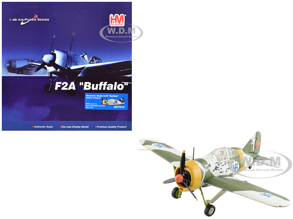 Brewster F2A Model 239 "Buffalo" Fighter Aircraft "BW364, LeLv 24, flown by Warrant Officer Ilmari Juutilainen" (1942) Finnish Air Force "Air Power Se