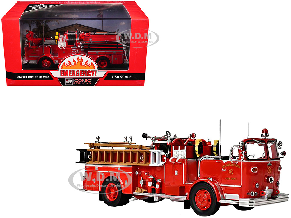 1965 Crown Firecoach Fire Engine "Los Angeles County Fire Department" LA County FD (LACFD) "Emergency!" Series Limited Edition to 2500 pieces Worldwid