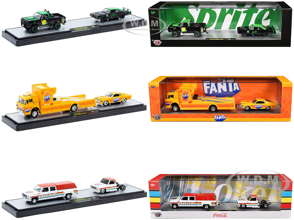 Auto Haulers "Soda" Set of 3 pieces Release 37 Limited Edition to 6000 pieces Worldwide 1/64 Diecast Models by M2 Machines