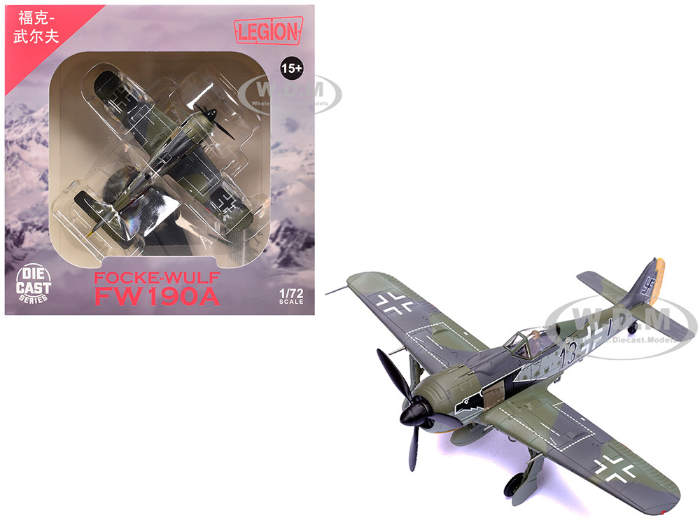Focke-Wulf Fw 190A Aircraft "Black 13, 8./JG 2 Richthofen, France" (1943) German Luftwaffe 1/72 Diecast Model Airplane by Legion